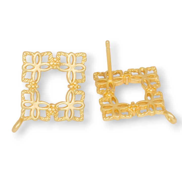 Boucles d'Oreilles Clou Bronze Bases 20mm 10 Paires