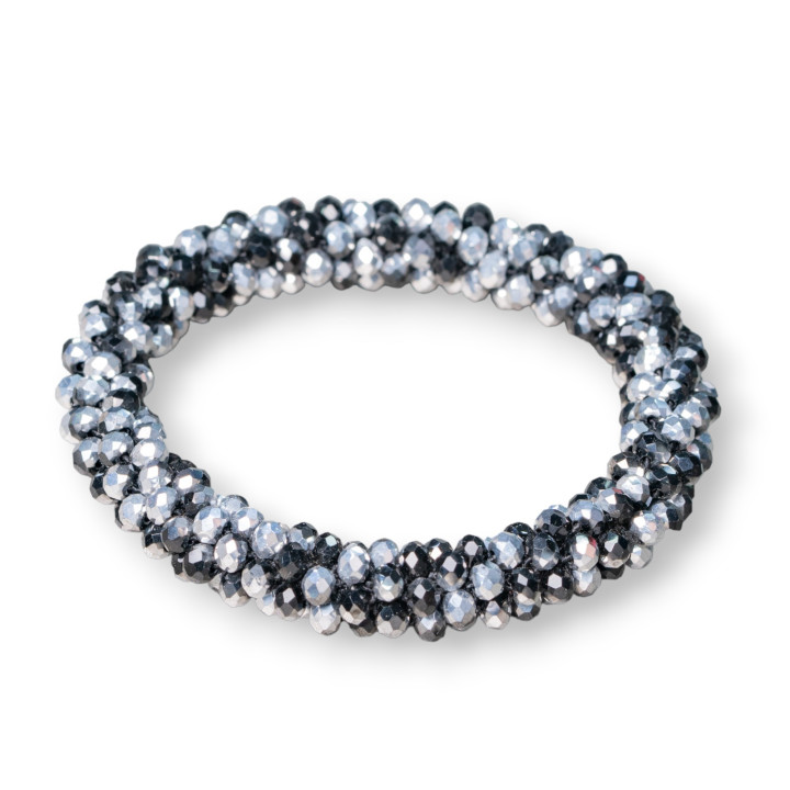 Bracelet Élastique De Cristaux Entrelacés 10mm Avec Cristaux De 4.5mm 1pc MOD10