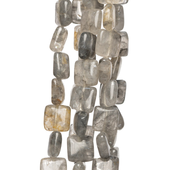 Flat Square Gray Quartz 10mm Rough