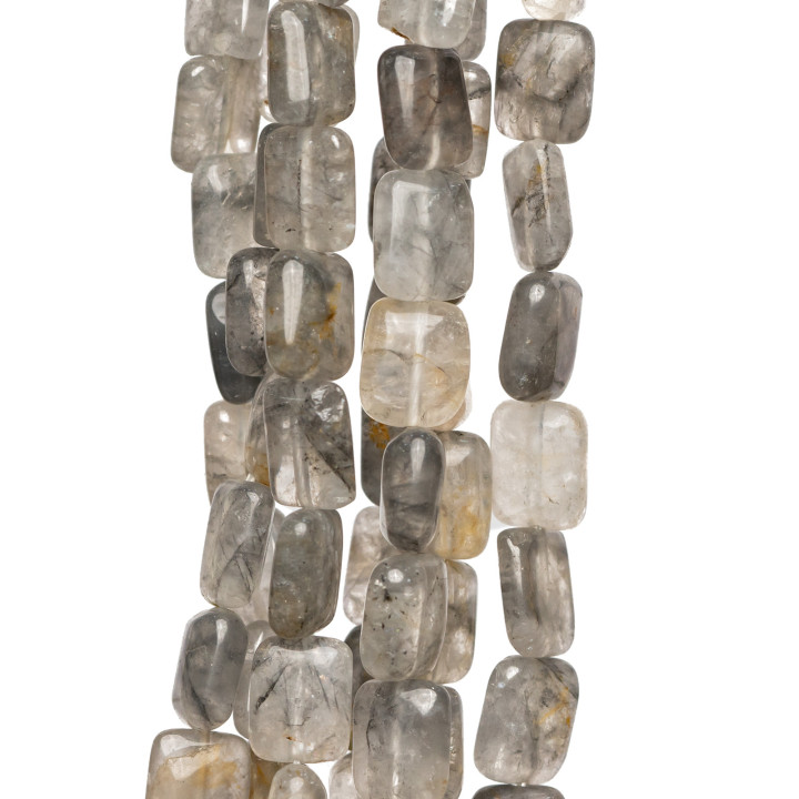 Cuarzo Gris Rectángulo Plano 08x12mm Crudo