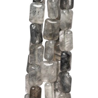 Quarzo Grigio Rettangolo Piatto 10x14mm