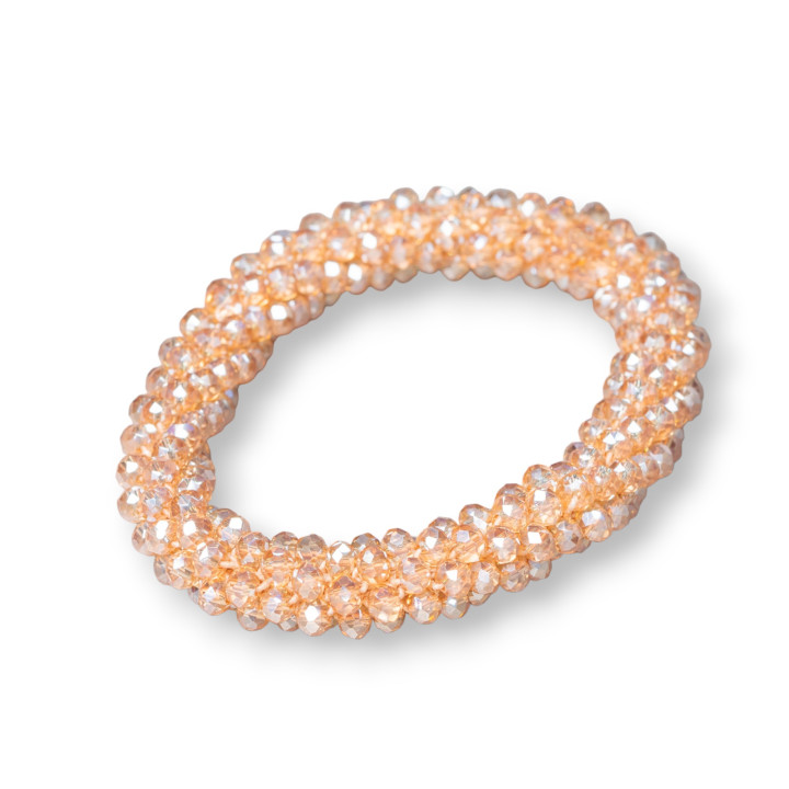 Bracelet Élastique De Cristaux Entrelacés 10mm Avec Cristaux De 4.5mm 1pc MOD43