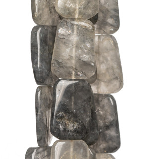 Γκρι Χαλαζίας Επίπεδο Ορθογώνιο Twist Wavy 18x25mm