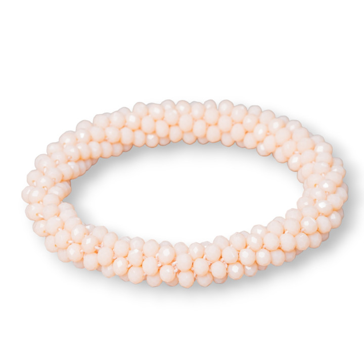 Elastisches Armband aus verschlungenen Kristallen 10 mm mit 4,5 mm Kristallen 1 Stück MOD52