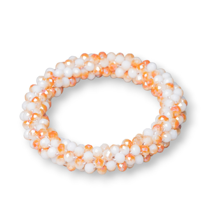 Pulsera Elástica De Cristales Entrelazados 10mm Con Cristales De 4.5mm 1pc MOD7