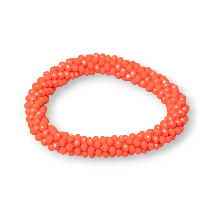 Elastisches Armband aus verschlungenen Kristallen 9 mm mit 3,5 mm Kristallen 1 Stück MOD2