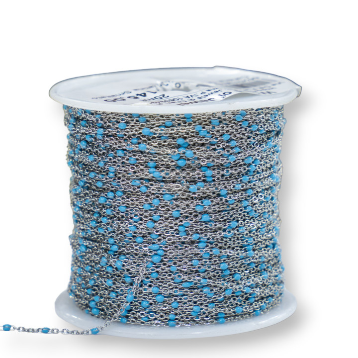 Chaîne Acier Forzatina Émaillé 1,3mm 20mt Acier Turquoise