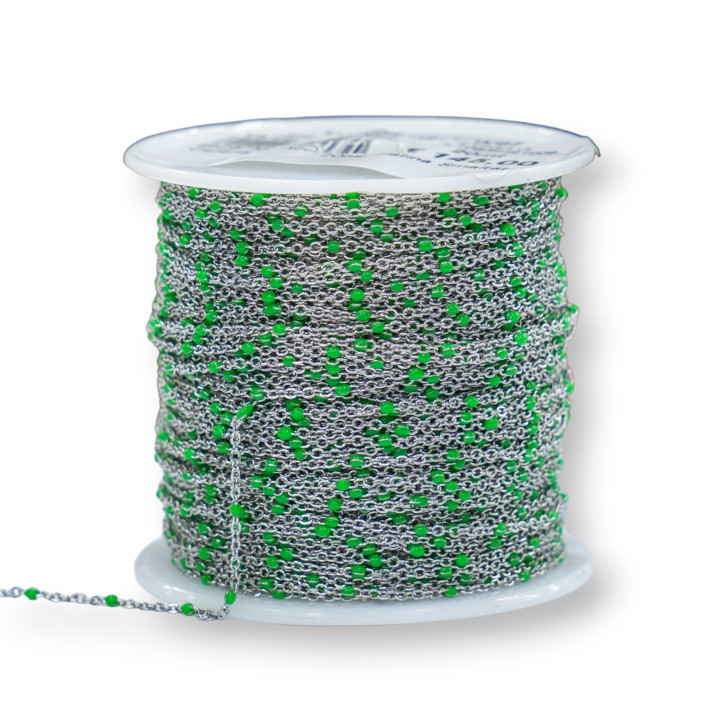 Chaîne Acier Forzatina Émaillé 1,3mm 20mt Acier Vert Clair