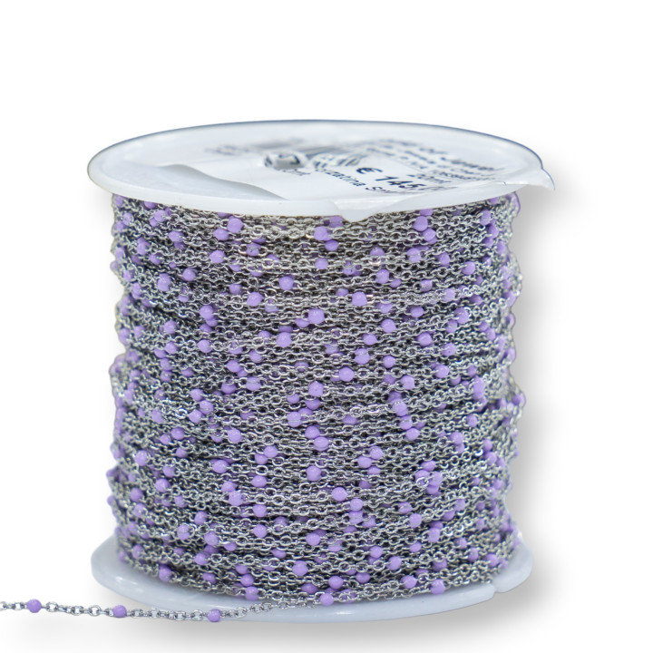 Forzatina Enamelled Steel Chain 1.3mm 20m Light Purple Steel