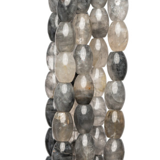 Smooth Rice Gray Quartz 08x12mm