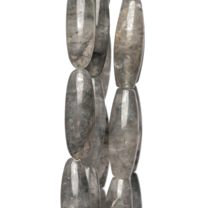 Quartz Gris Riz Lisse 10x30mm