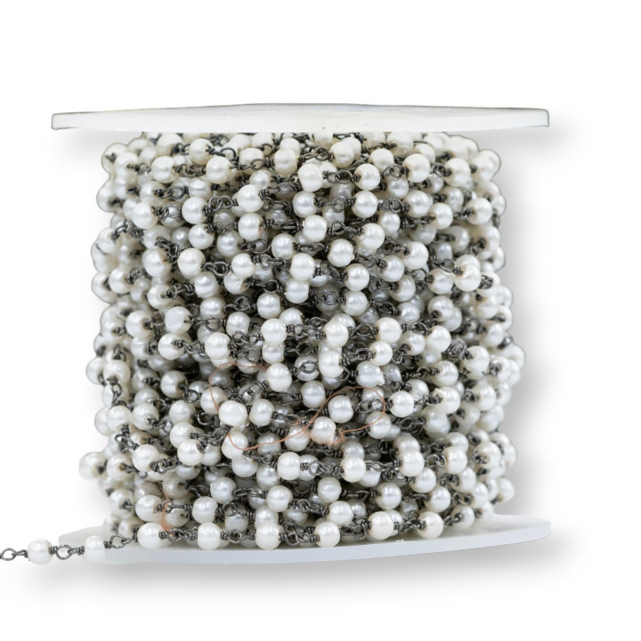 Brass Rosary Chain With Crystals 15 Meters MOD9