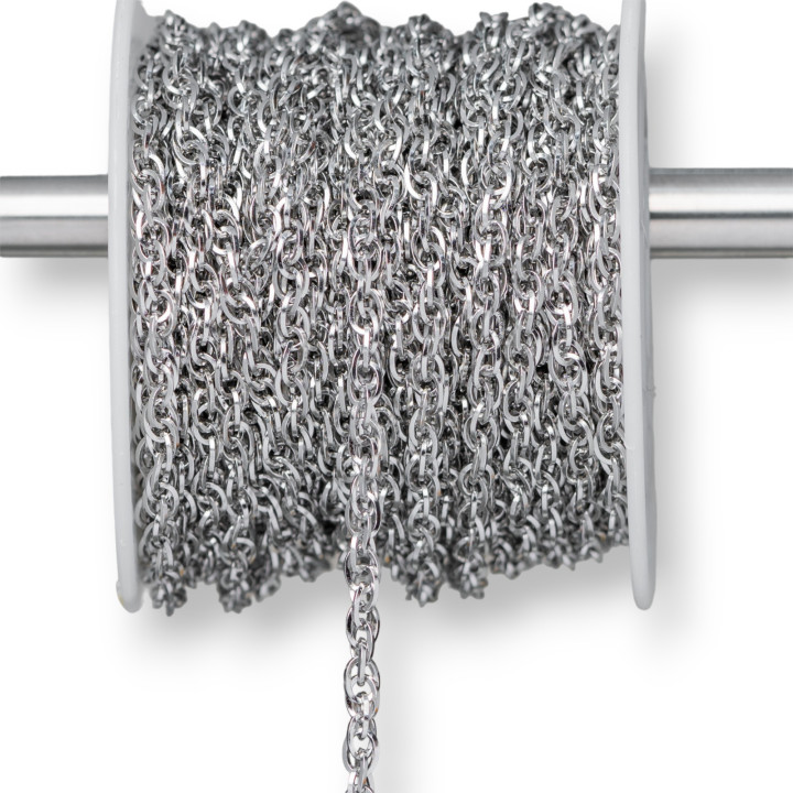 Catena Di Acciaio Intrecciata 2,4mm Filo 0,4mm 15 Metri