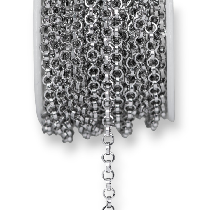 Rolo' Flat Wire Steel Chain 3.0mm 15 Meters