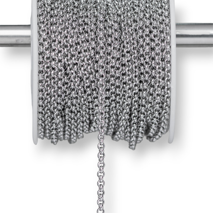 Chaîne Acier Rolo' Ronde Soudé 2.5mm 15 Mètres