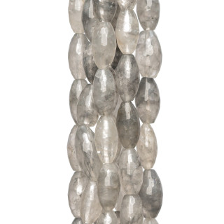 Cuarzo Gris Arroz Facetado 06x12mm