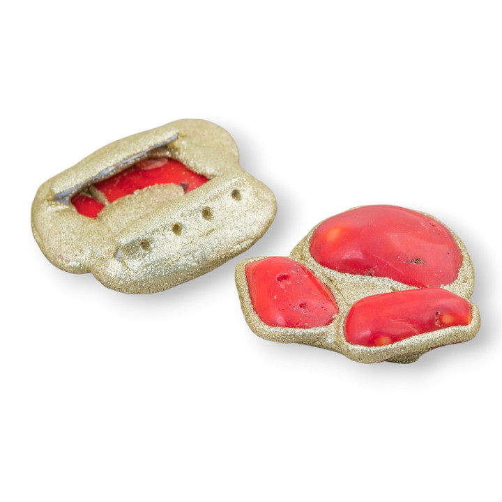 Componente Centrale Con Pietre Dure E Glitter Multifilo 40-55mm 1pz MOD5