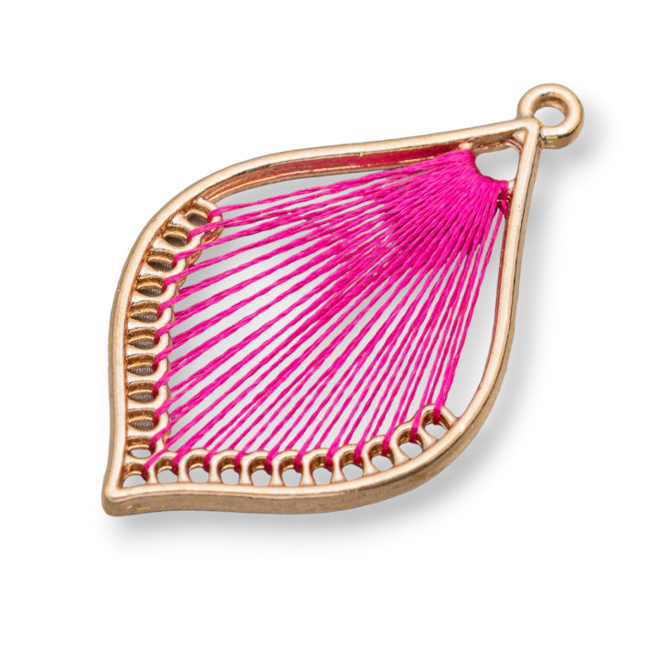 Intramezzo Braided Component 25x40 10 Pairs Golden Fuchsia