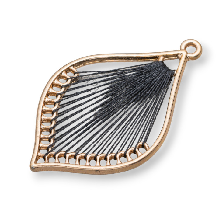 Intramezzo Geflochtene Komponente 25x40 10 Paare Schwarz Golden