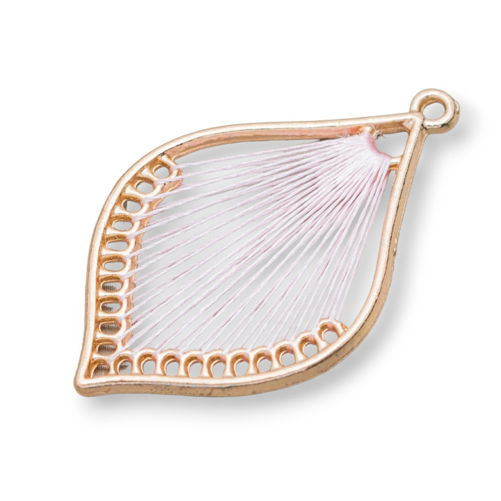 Braided Intramezzo Component 25x40 10 Pairs Light Pink Golden