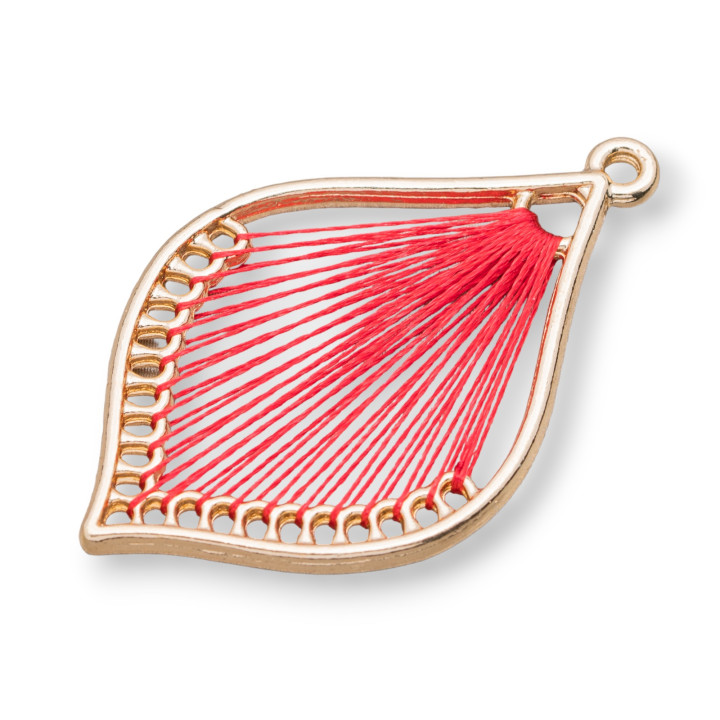 Componente Intramezzo Intrecciato 25x40 10 Paia Rosso Dorato