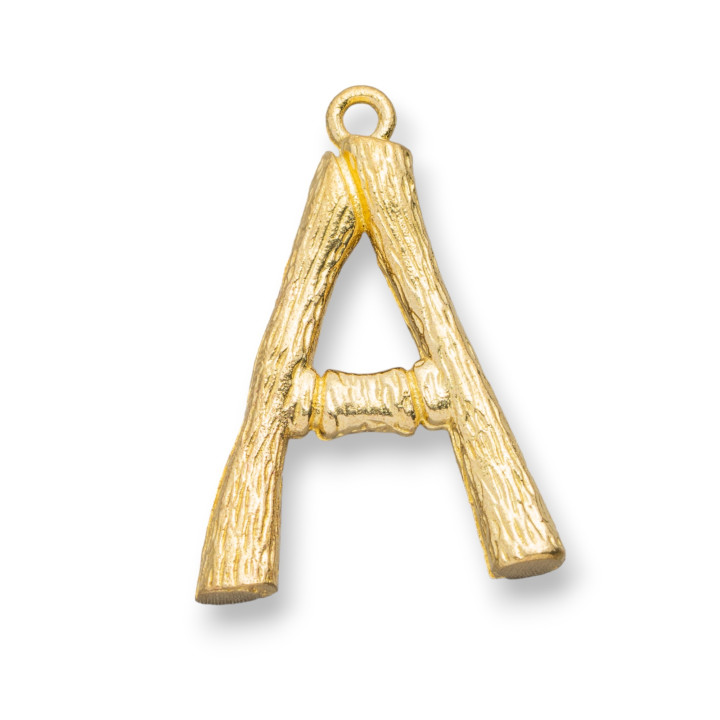 Componente Pendente Di Bronzo Lettere Alfabeto 15pz 15-24mm A