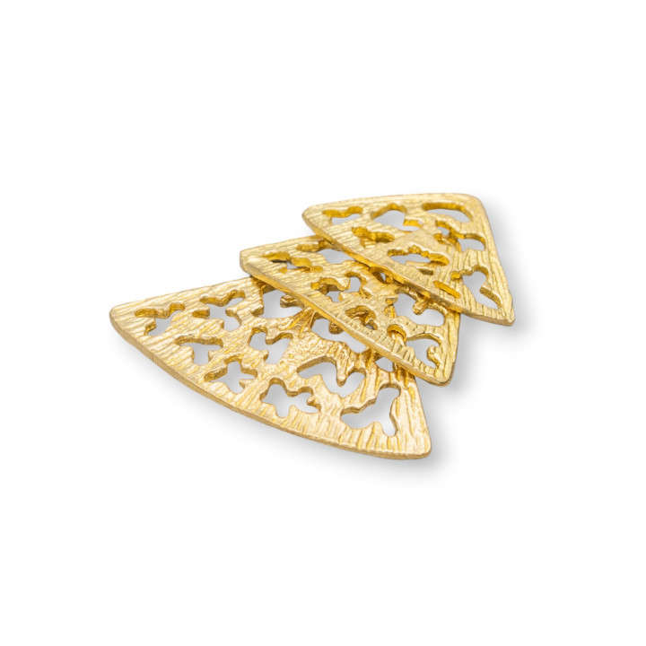 Ventilateurs de connecteur de composants en bronze brut fantaisie 23x27mm 18pcs