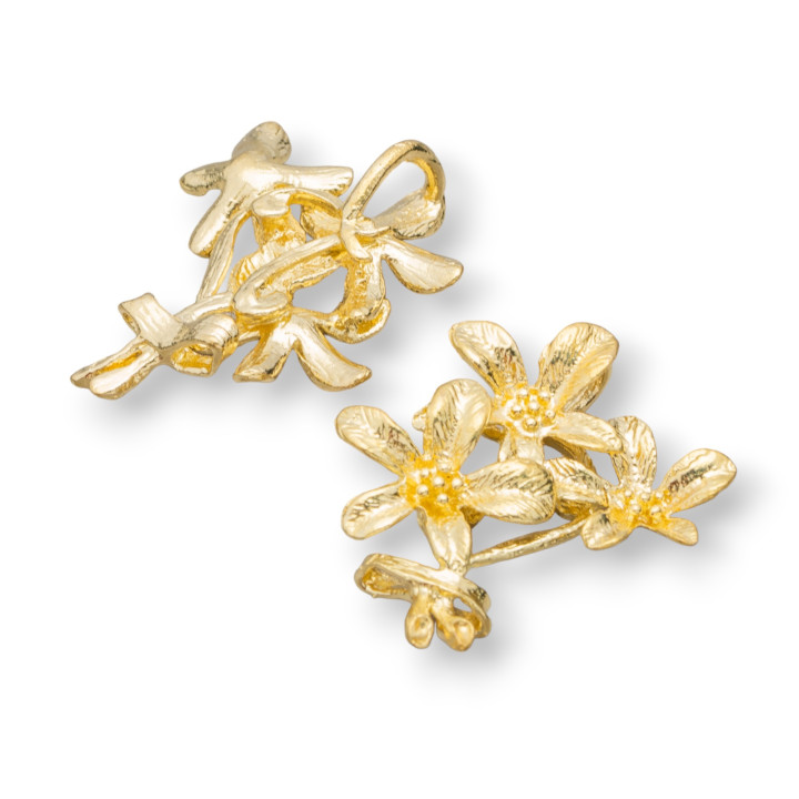 Conectores de componentes de bronce flor 25x30mm 12 piezas