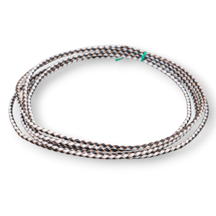 Braided Genuine Leather Cord 3mm 2 Meters Mix 2