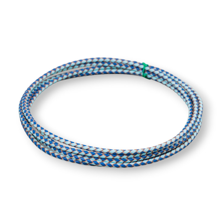 Braided Genuine Leather Cord 3mm 2 Meters Mix 4