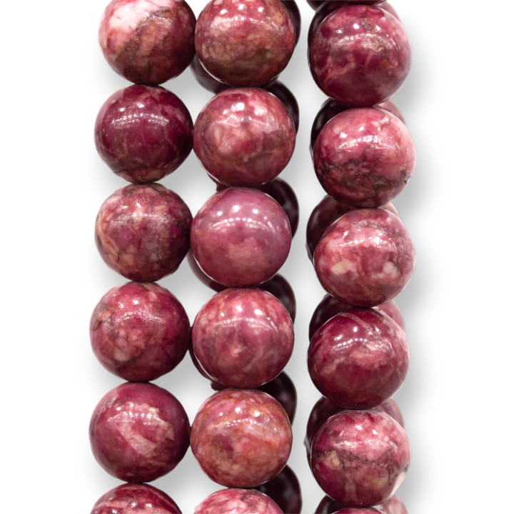 Jaspe Imperial Rojo Claro Liso Redondo 12mm