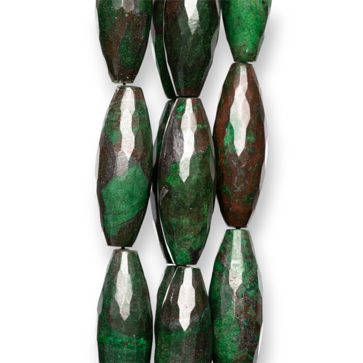 Jaspe Turmalinado Arroz Facetado 15x40mm
