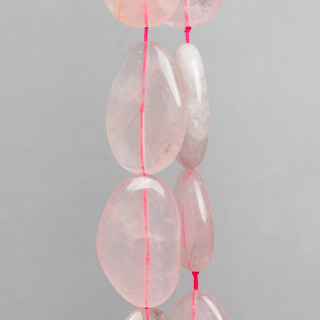 Rosenquarz glatter flacher Stein 25-40mm