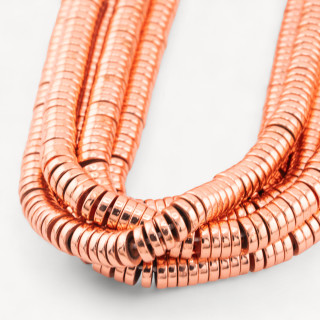 Ematite Oro Rosa Rondelle Dischi Liscio 8x2mm