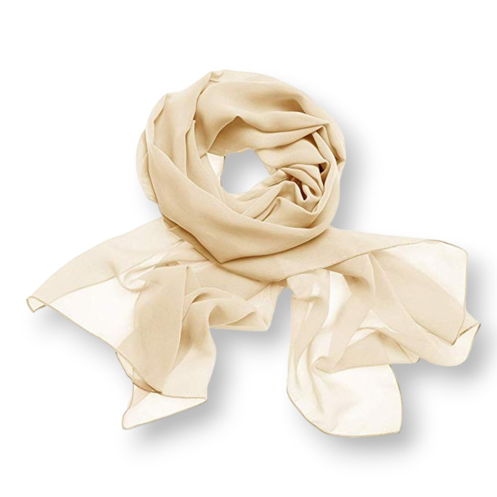 Silk Feeling Scarf 90x180cm 1pc Beige