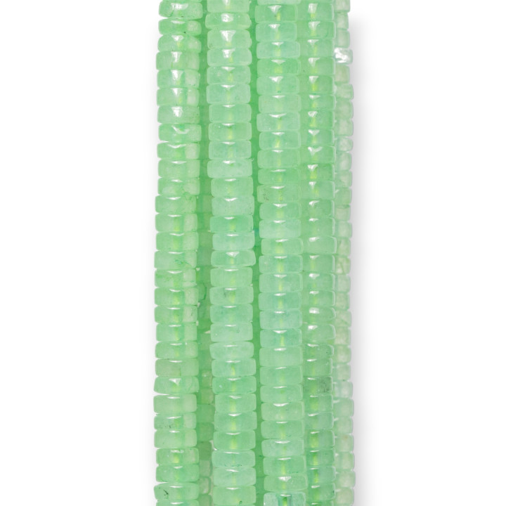 Green Jade Chrysoprase Smooth Tubular Washers 8x3mm