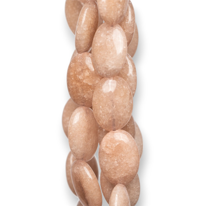 Giada Sabbia Moneda Placa Lisa Ovalada 13x18mm