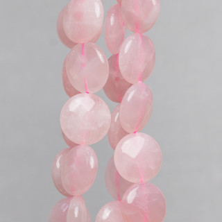 Rose Quartz Round Flat Faceted 18mm