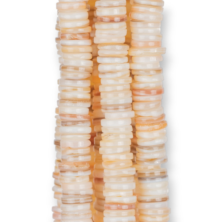 Nácar Capuchino Rondelle Crudo Disco 8mm