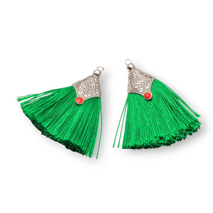 Pompons Avec Anneau Éventail 45mm 20pcs Vert