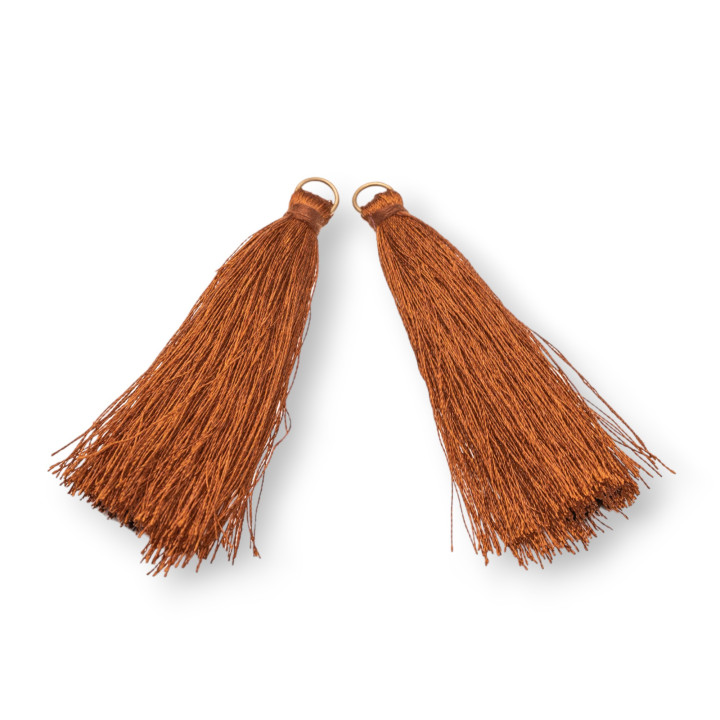 Nappine Con Anellino Di Ottone 6cm 15pz Marrone