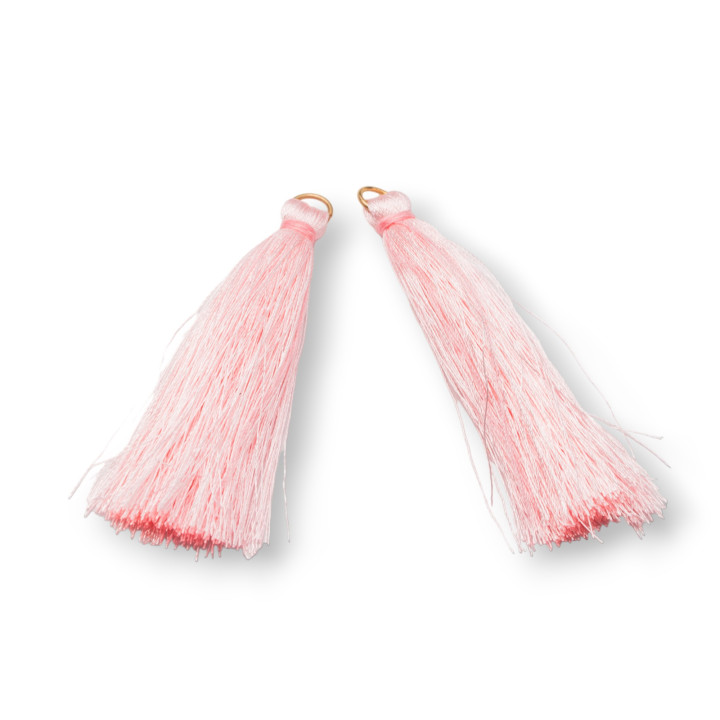 Borlas Con Anillo De Latón 6cm 15uds Rosa