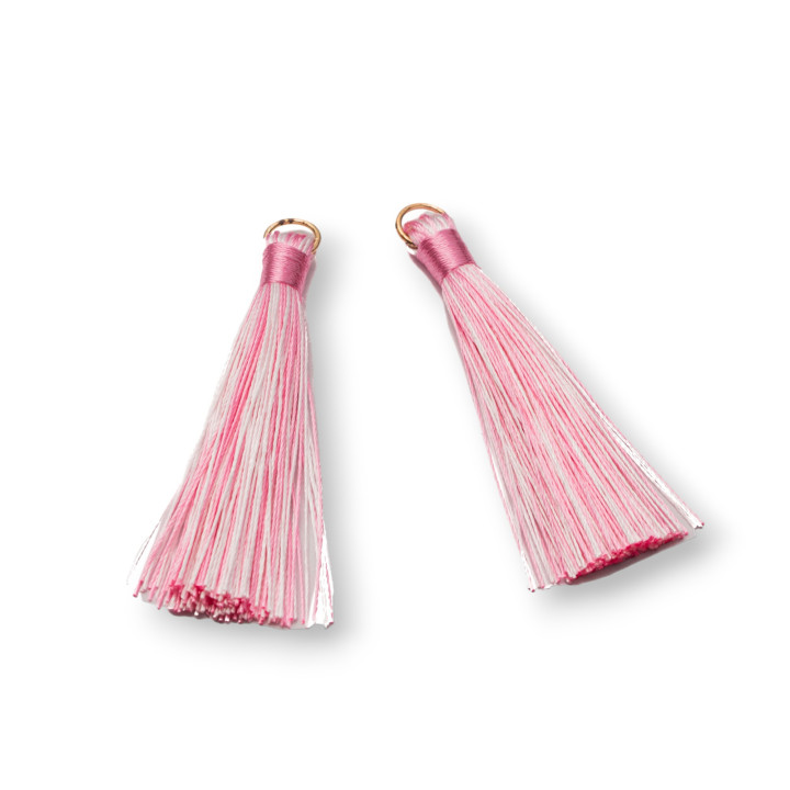 Pompons Avec Anneau Laiton Doré 10x80mm 20pcs Rose Mix 2