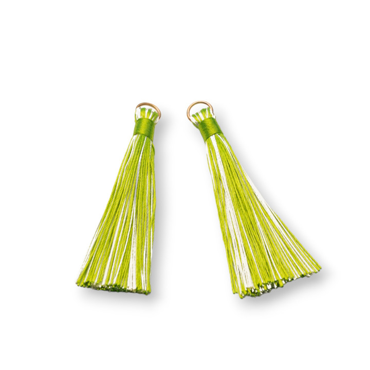 Nappine Con Anellino Di Ottone Dorato 10x80mm 20pz Verde Mix