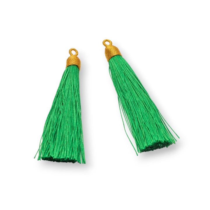 Nappine Con Coppetta Ricamata Dorata 10x85mm 20pz Verde Chiaro