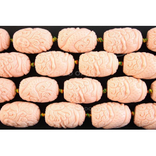 Barril Resina 15x25mm 12pcs Rosa Claro