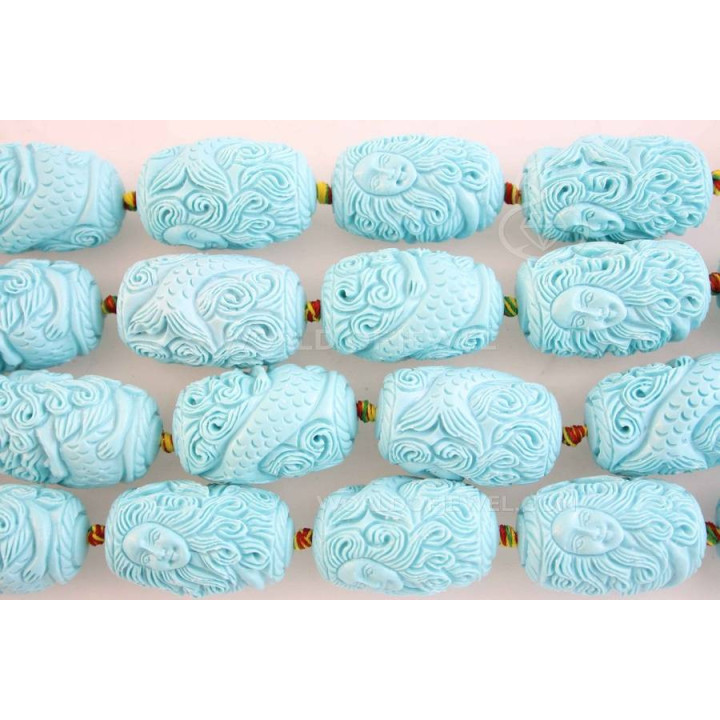 Canon Résine 15x25mm 12pcs Turquoise