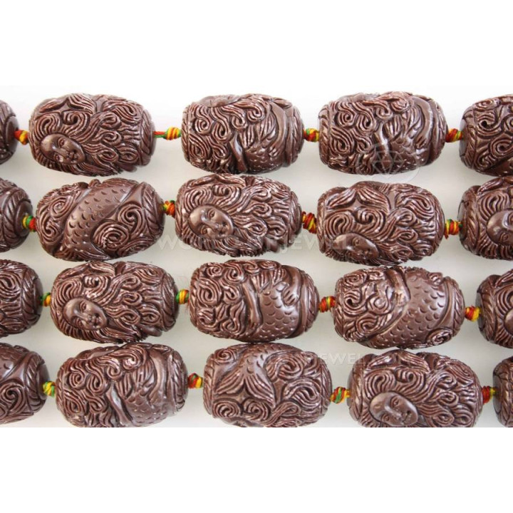 Baril Résine 20x30mm 10pcs Marron