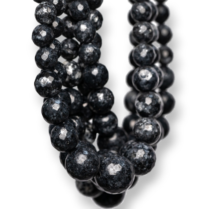 Obsidienne Flocons Gradation Facette 6-14mm Foncé