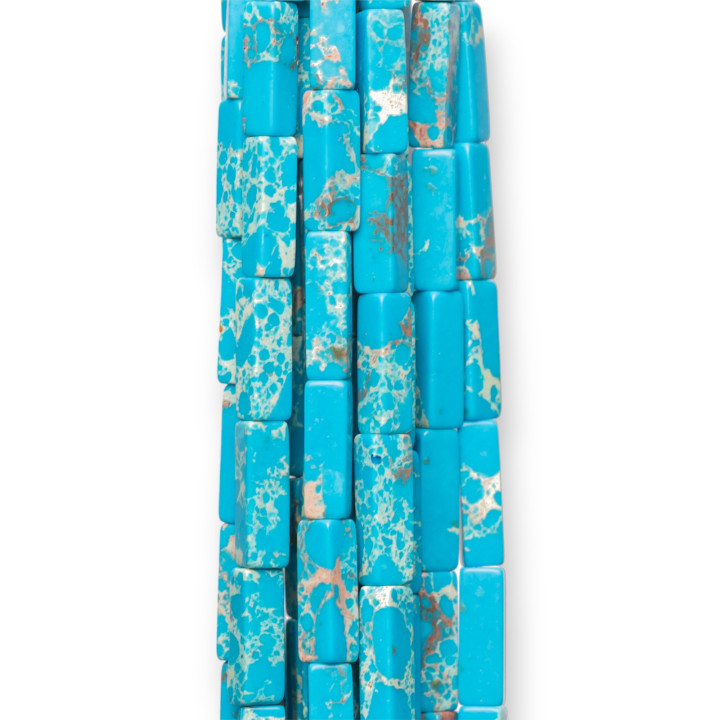 Parallélépipède Turquoise Pâte Magnésite tube 4x13mm